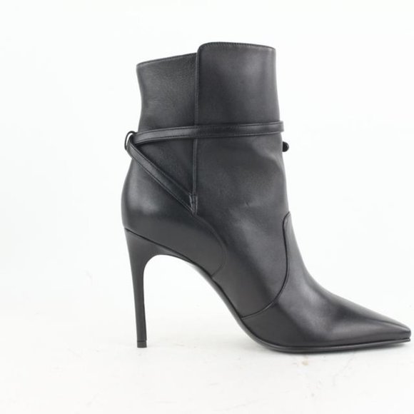 Off-White™ Size 40 Black Leather Ziptie Bootie - Picture 4 of 12